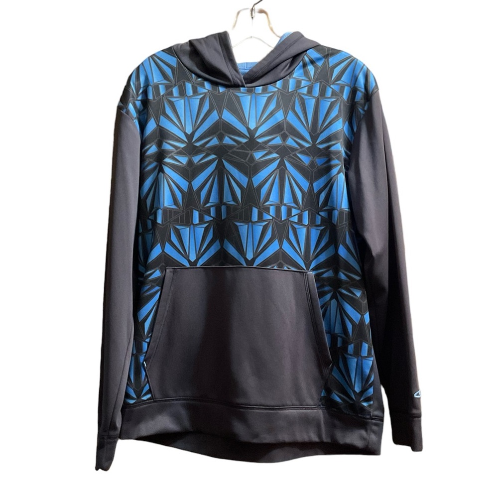 Boy’s C9 Champion Gray and Blue Hoodie with Kangaroo Pouch.